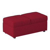 Lexicon Meredith Tufted Fabric Convertible Storage Ottoman (Chair), 40.5" W, Red