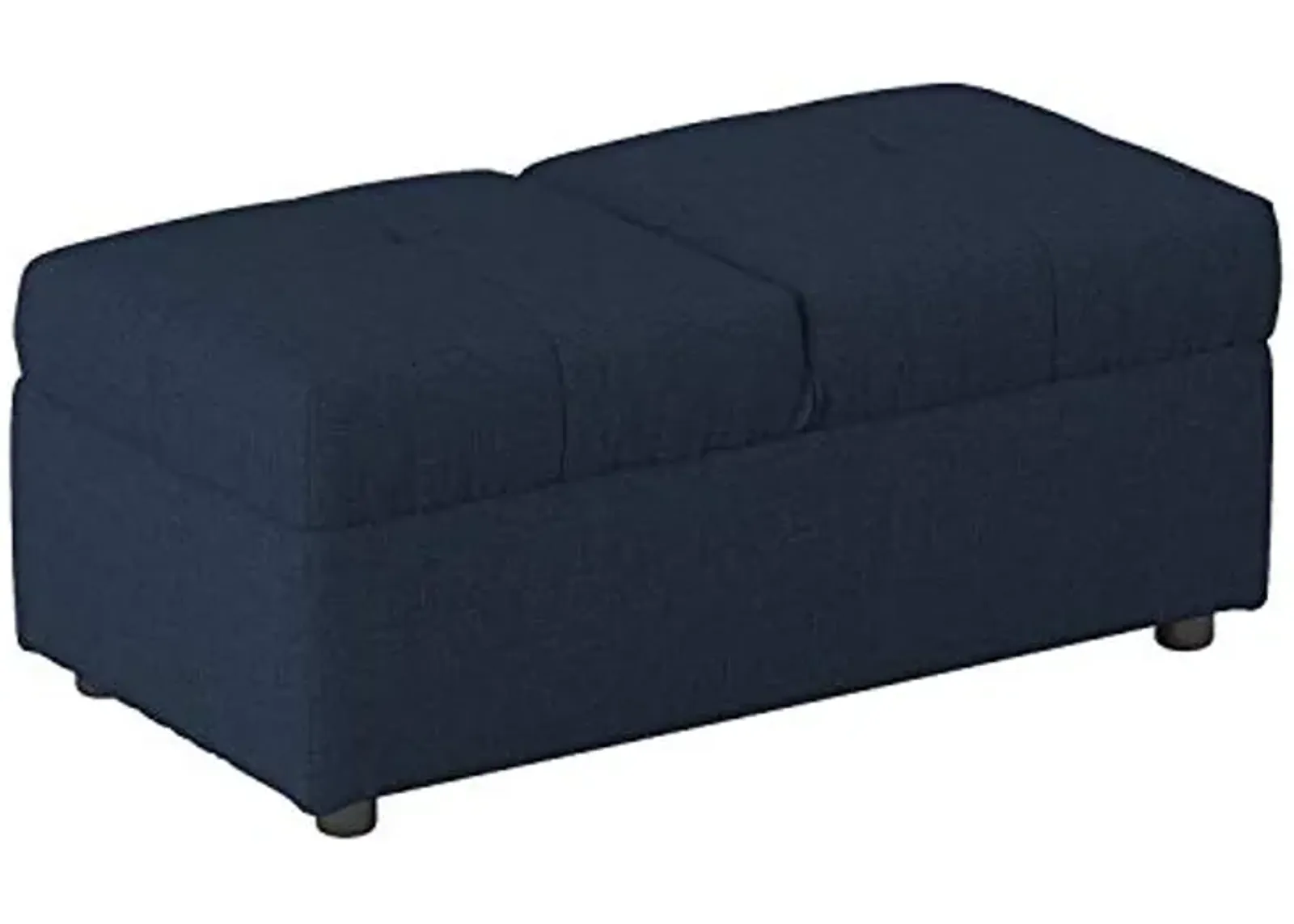 Lexicon Meredith Tufted Fabric Convertible Storage Ottoman (Chair), 40.5" W, Blue