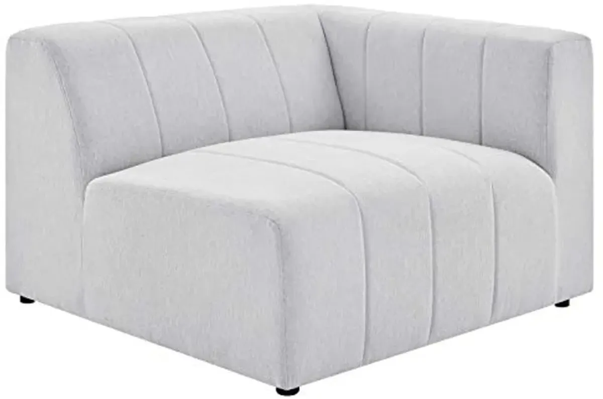 Modway Bartlett Channel Tufted Upholstered Sectional Sofa, 2-Piece Set, Ivory