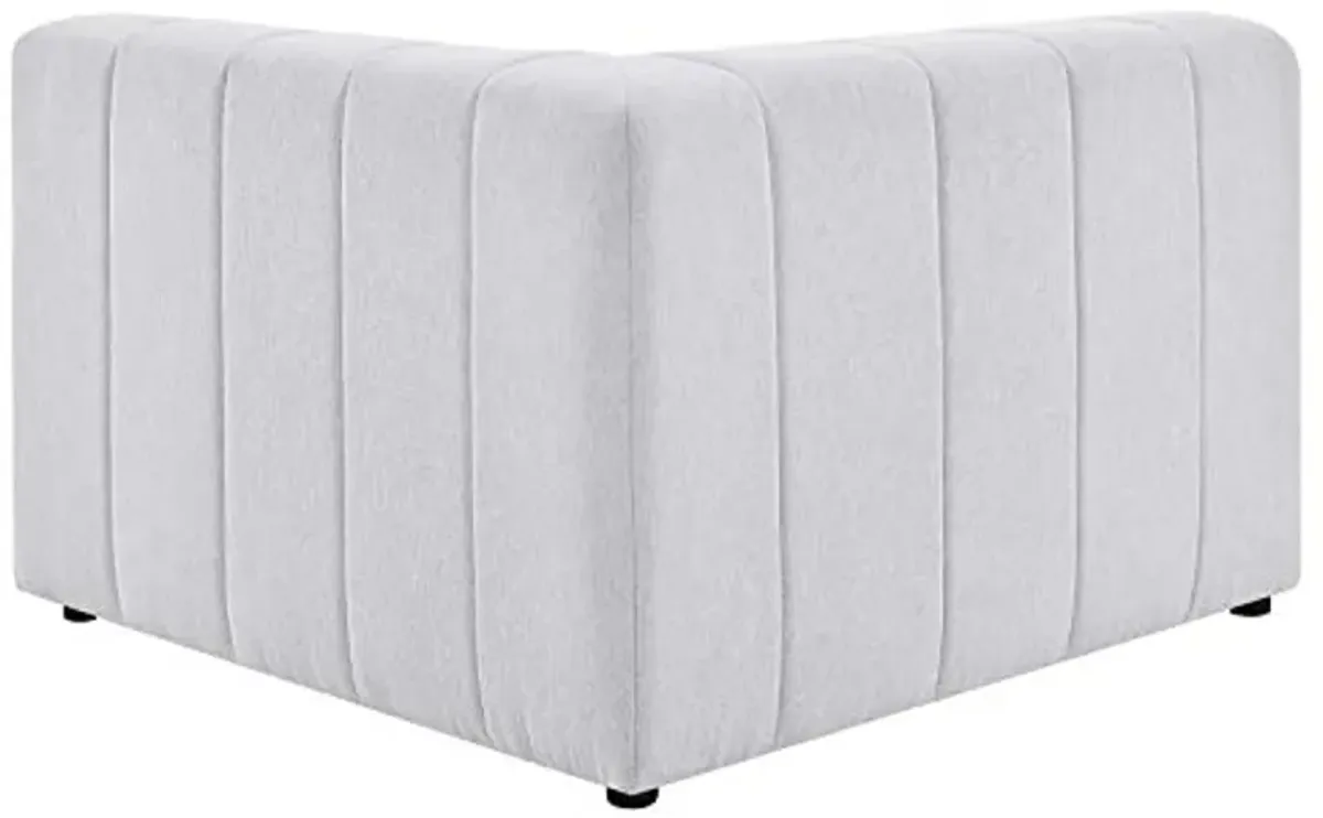 Modway Bartlett Channel Tufted Upholstered Sectional Sofa, 2-Piece Set, Ivory