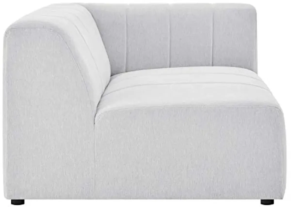 Modway Bartlett Channel Tufted Upholstered Sectional Sofa, 2-Piece Set, Ivory