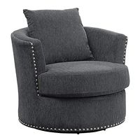 Lexicon Winona Swivel Chair, Charcoal