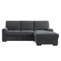 Lexicon Winona Sectional Sofa with Right Side Chaise, Charcoal