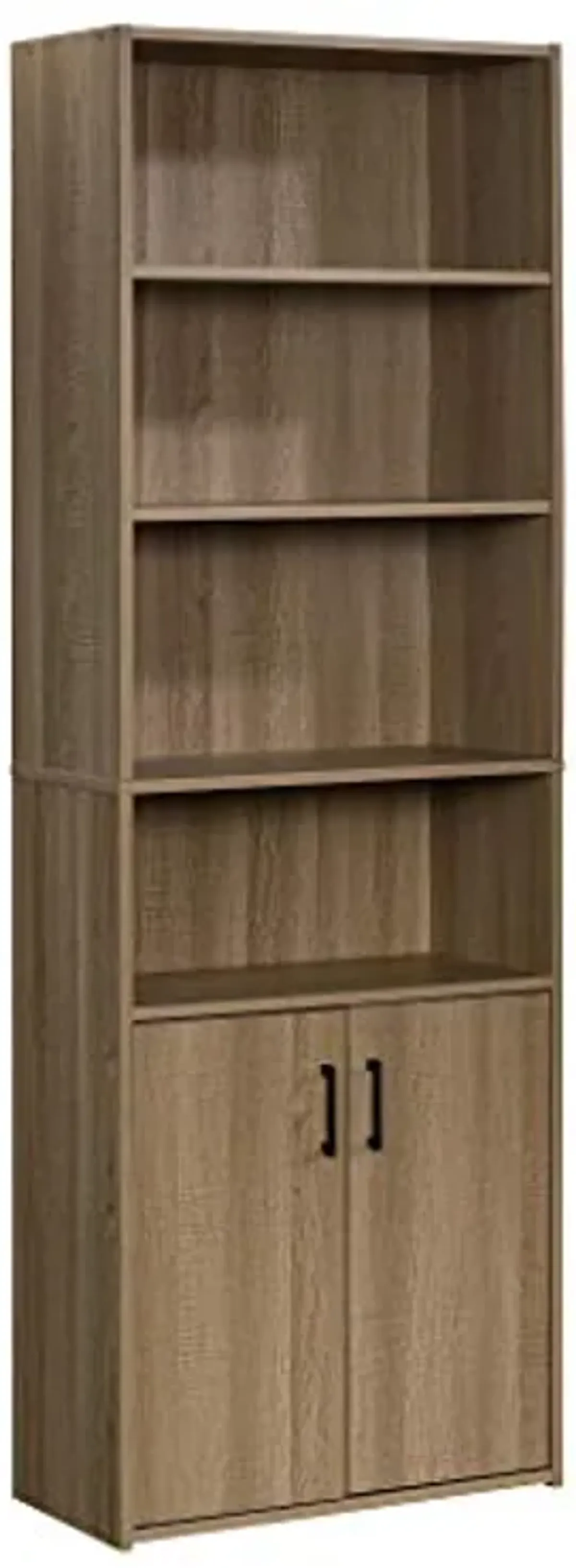 Sauder Beginnings Bookcase With Doors/ Book shelf, Summer Oak finish