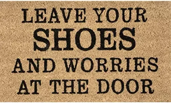 nuLOOM Coir Leave Your Shoes and Worries Doormat, 1x2, Natural