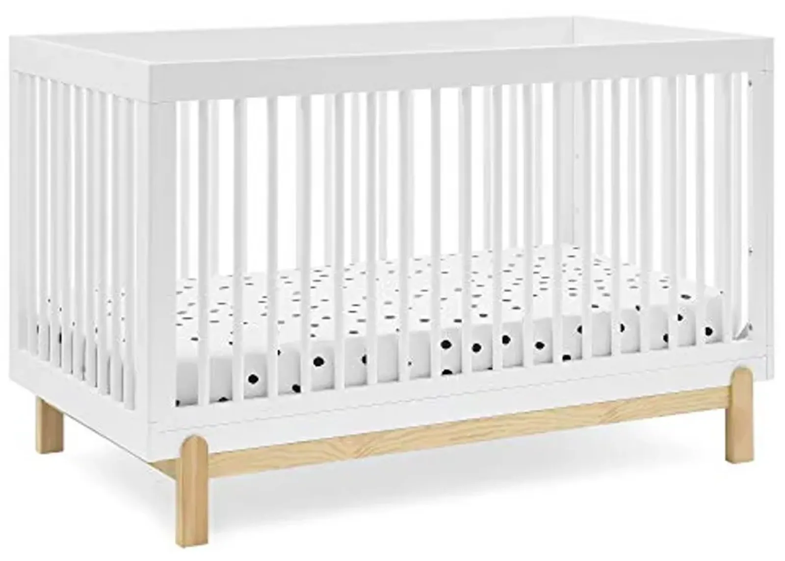 Delta Children Poppy 4-in-1 Convertible Crib, Bianca White/Natural