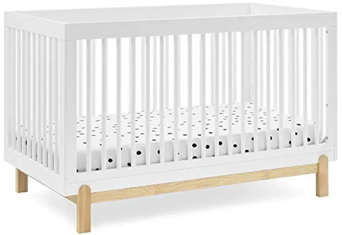 Delta Children Poppy 4-in-1 Convertible Crib, Bianca White/Natural