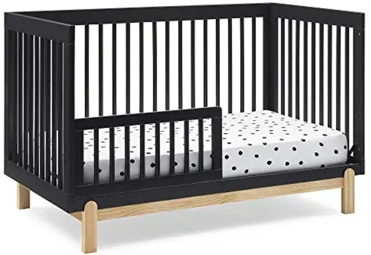 Delta Children Poppy 4-in-1 Convertible Crib, Greenguard Gold Certified, Midnight Grey/Natural