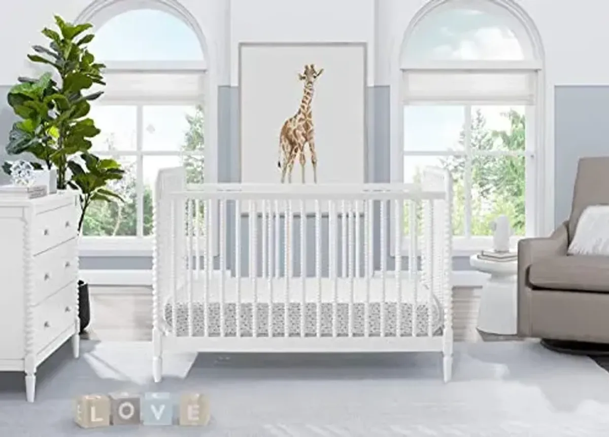 Delta Children Saint 4-in-1 Convertible Crib - Greenguard Gold Certified, Bianca White