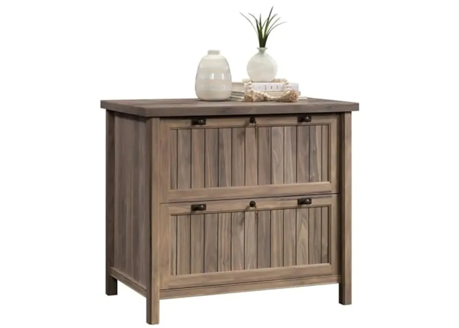 Sauder Costa Washed Walnut 2-Drawer Lateral File Cabinet, Washed Walnut Finish