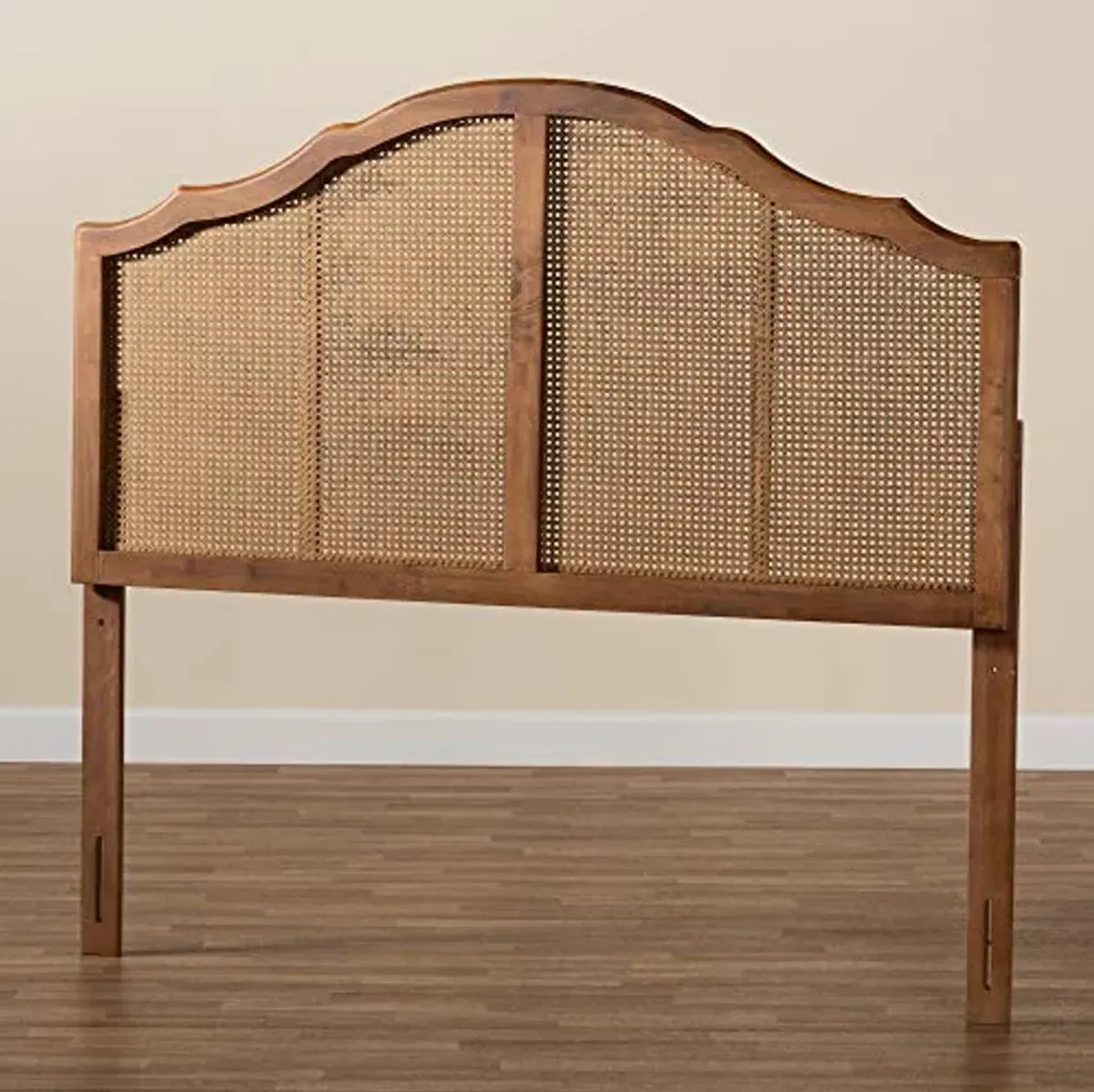 Baxton Studio Iris Headboards, Ash Walnut