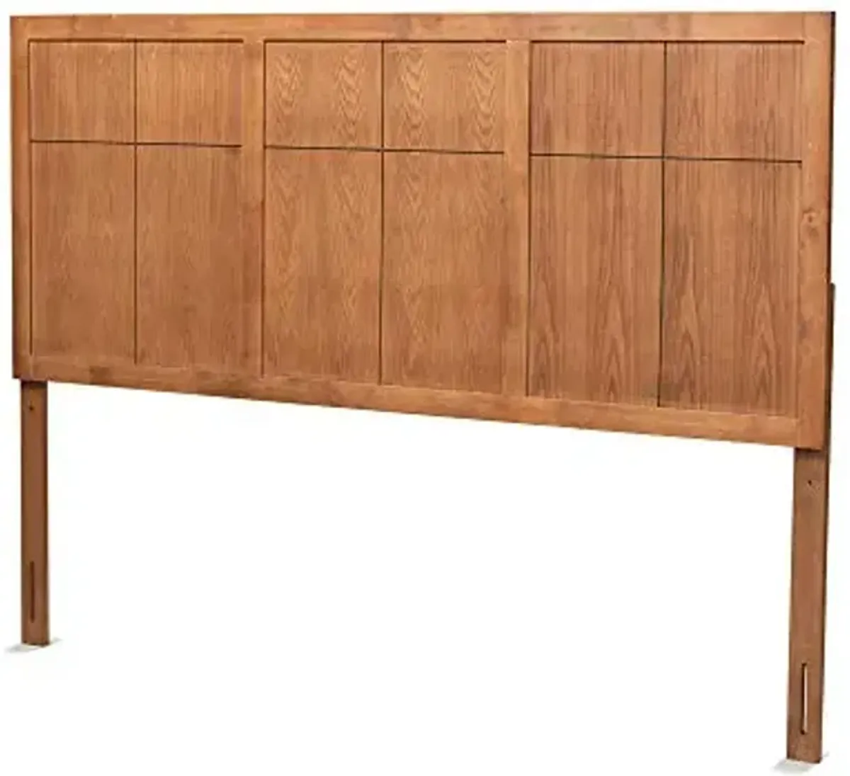 Baxton Studio Monroe Modern Transitional and Rustic Ash Walnut Finished Wood King Size Headboard