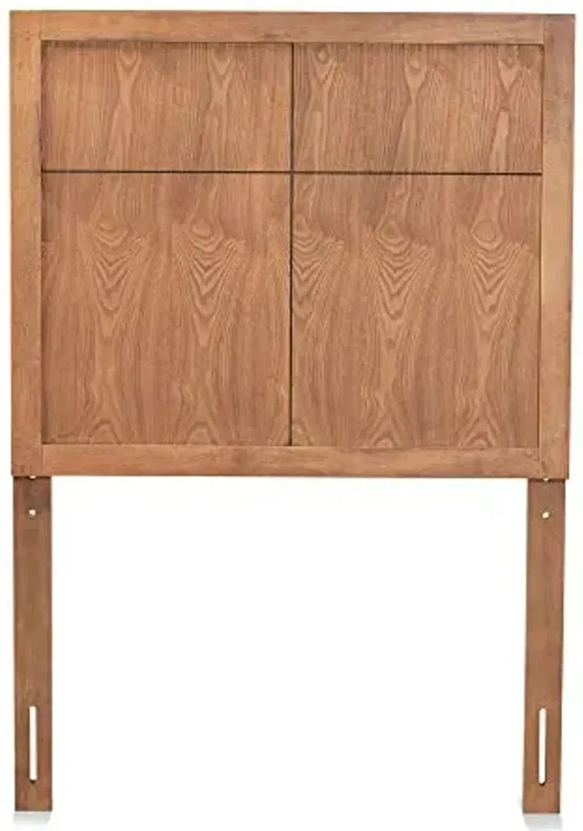 Baxton Studio Monroe Modern Transitional and Rustic Ash Walnut Finished Wood Twin Size Headboard