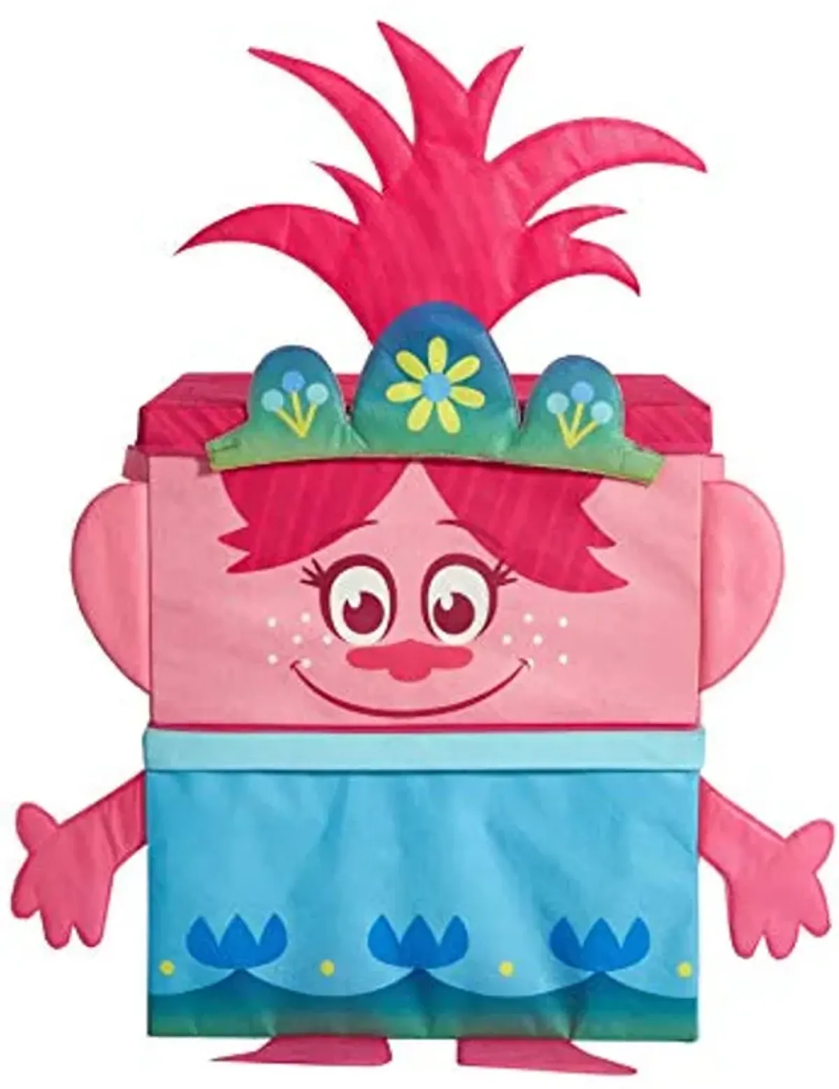 Idea Nuova DreamWorks Trolls Poppy Figural 2 Piece Stackable Storage Set, pink