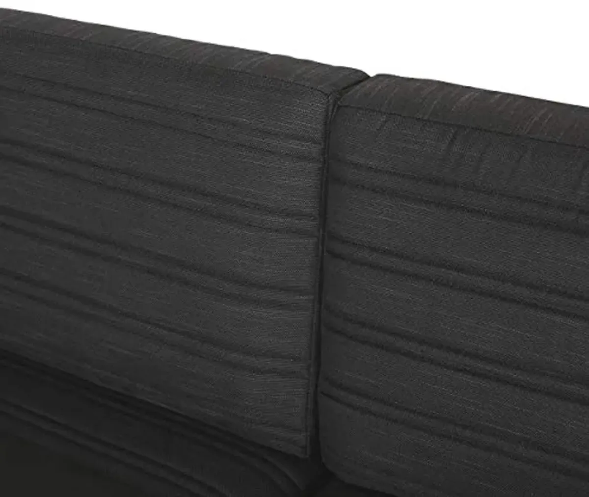 Christopher Knight Home Giovanna Outdoor 3 Seater Sofa, Dark Grey + Natural + Black Anodize