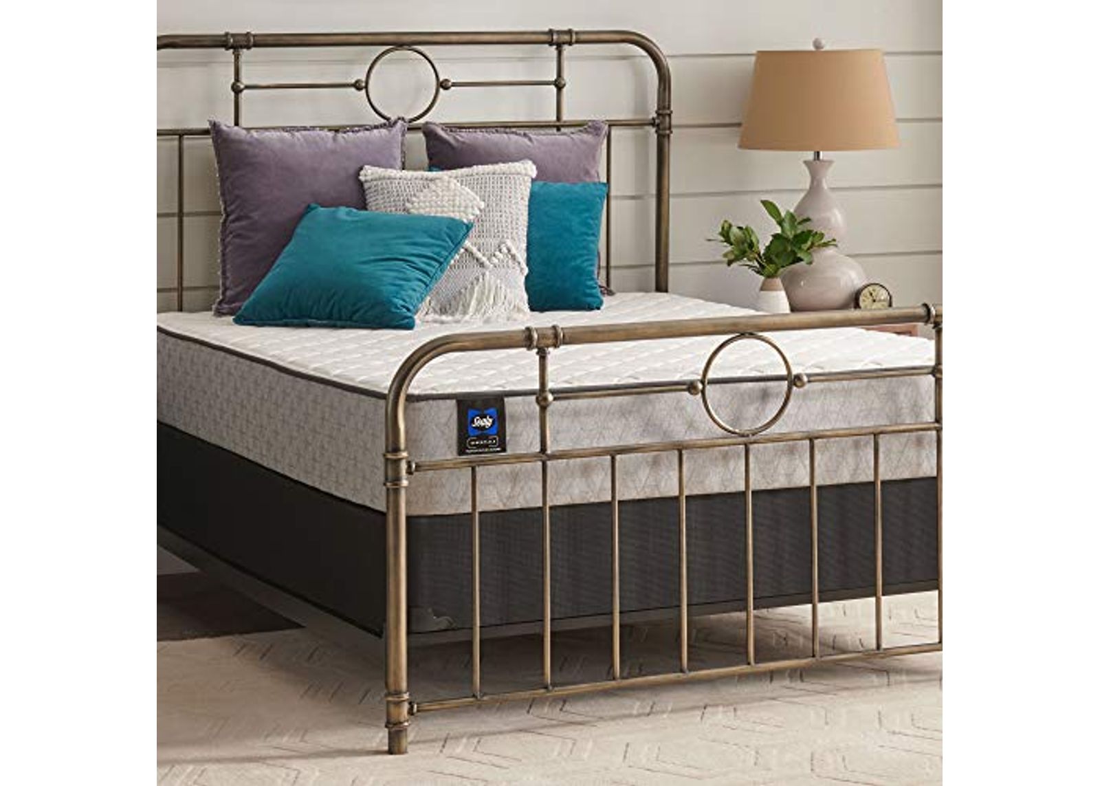 Sealy Essentials Spring Summer Elm Firm Feel Mattress and 5-Inch Foundation, Queen