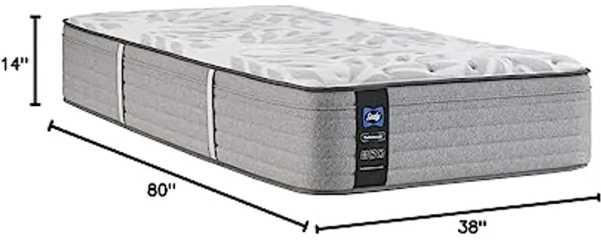 Sealy Posturepedic Spring Silver Pine Faux Eurotop Soft Feel Mattress and 5-Inch Foundation, Twin XL