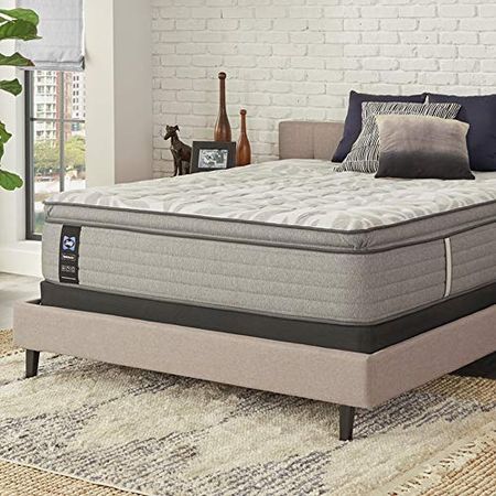 Sealy Posturepedic Spring Silver Pine Euro Pillowtop Soft Feel Mattress and 5-Inch Foundation, Queen