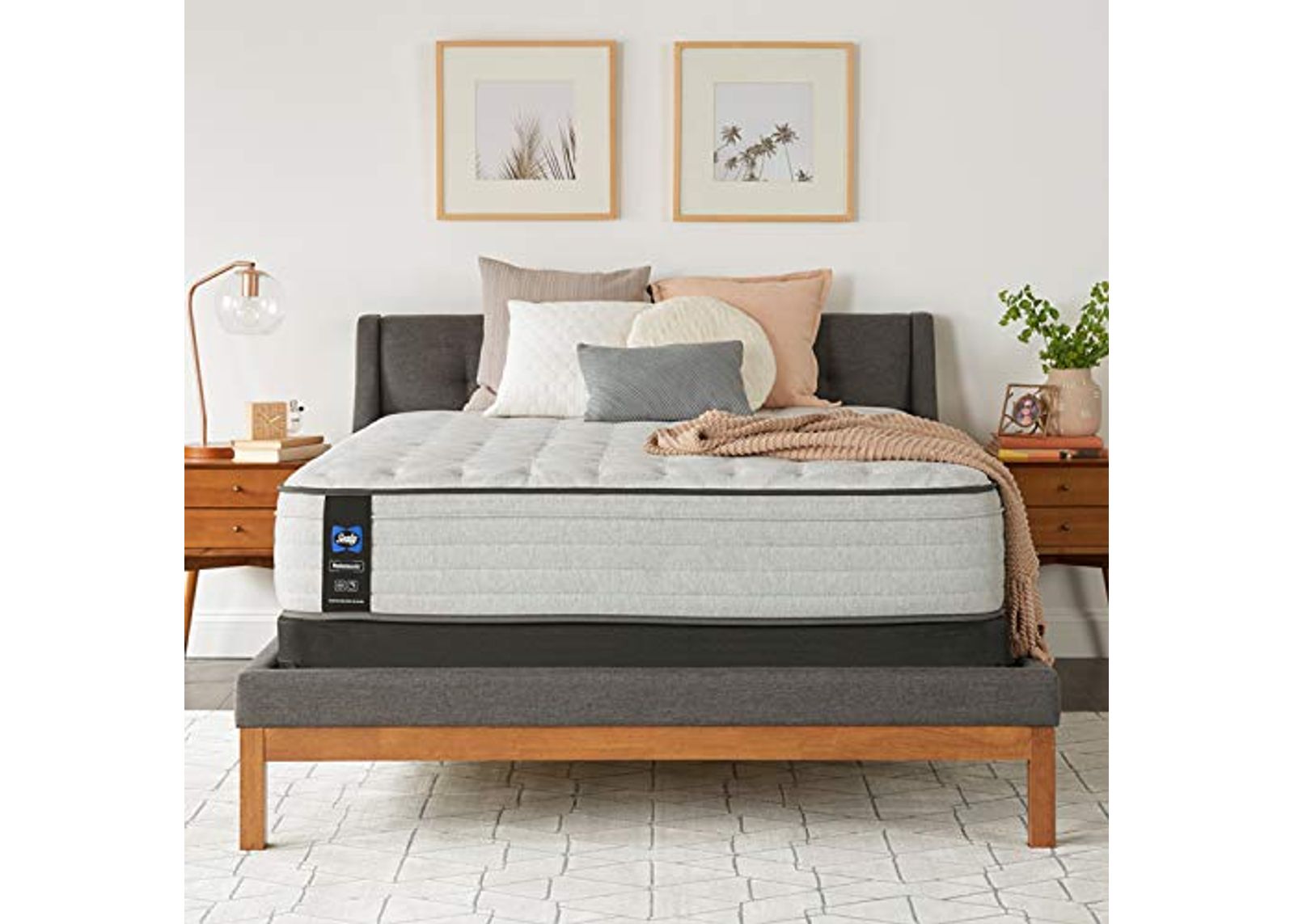 Sealy Posturepedic Spring Summer Rose Faux Eurotop Medium Feel Mattress and 5-Inch Foundation, Full