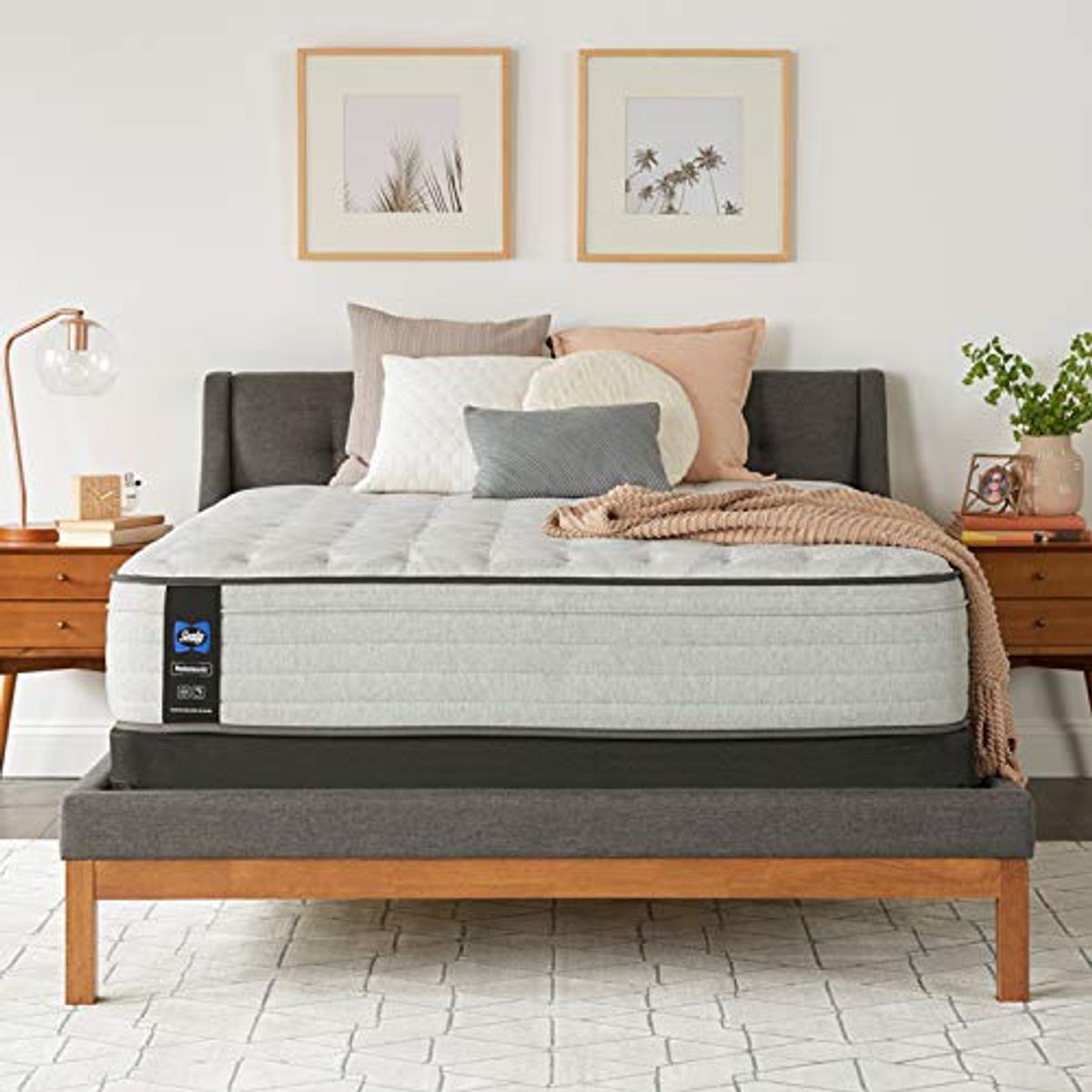 Sealy Posturepedic Spring Summer Rose Faux Eurotop Medium Feel Mattress and 5-Inch Foundation, Full