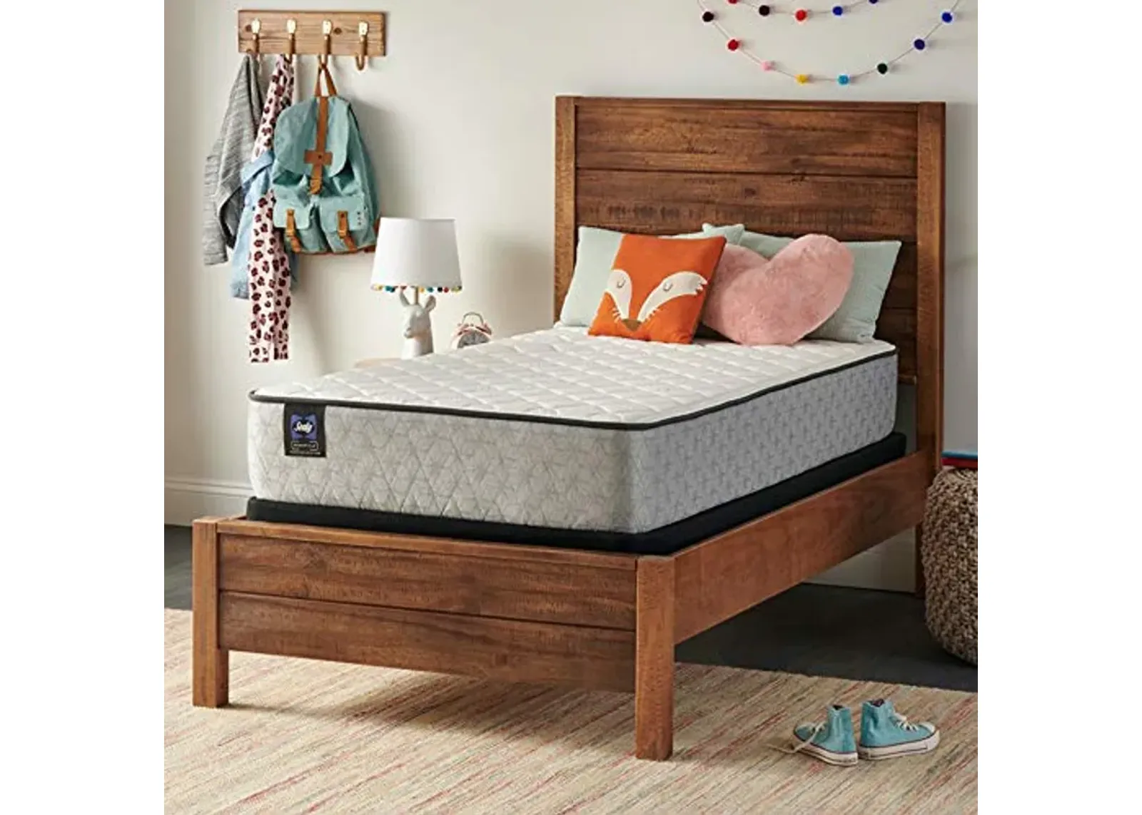 Sealy Essentials Spring Summer Elm Firm Feel Mattress and 5-Inch Foundation, Twin XL