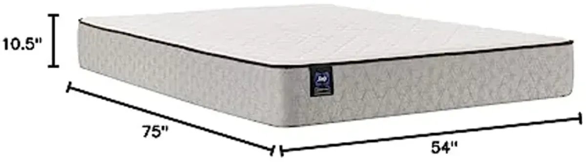 Sealy Essentials Spring Autumn Ash Soft Feel Mattress and 9-Inch Foundation, Full