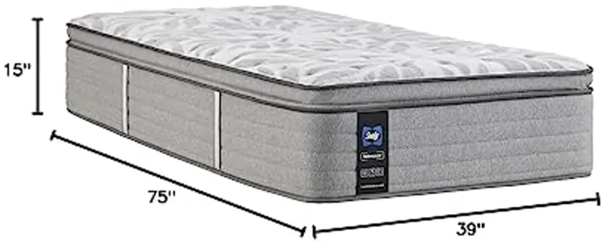 Sealy Posturepedic Spring Silver Pine Euro Pillowtop Soft Feel Mattress and 9-Inch Foundation, Twin