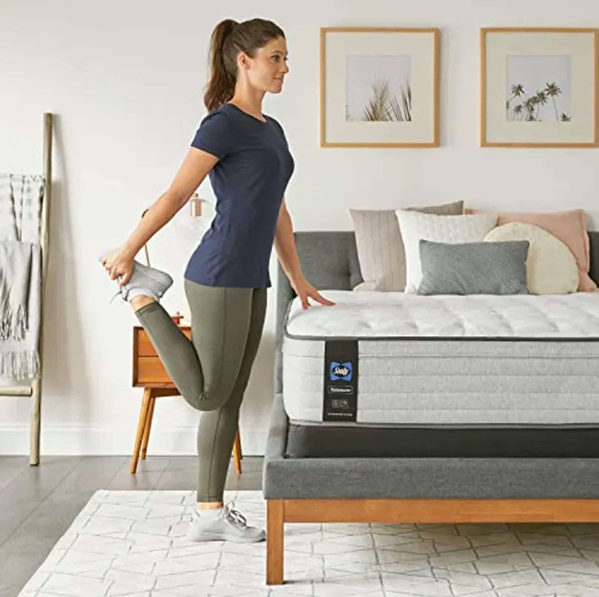 Sealy Posturepedic Spring Summer Rose Faux Eurotop Soft Feel Mattress and 9-Inch Foundation, Split California King