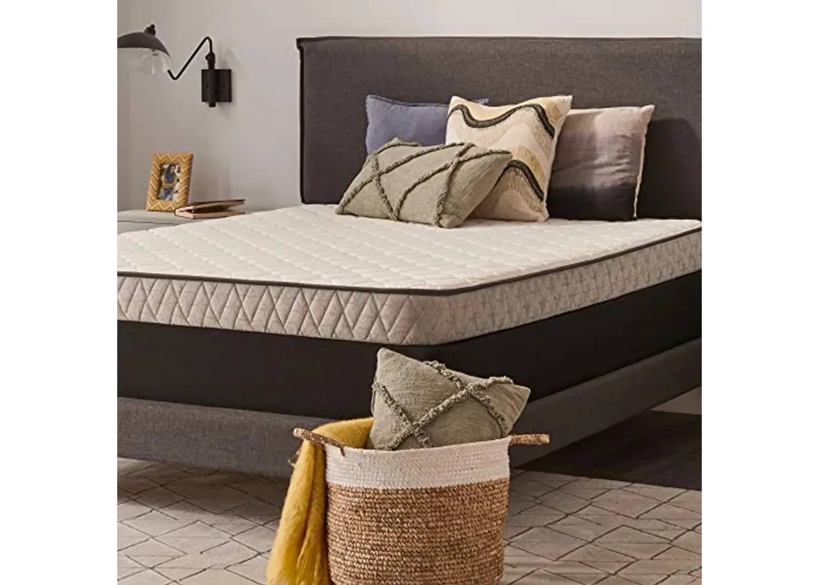 Sealy Essentials Spring Spruce Firm Feel Mattress and 9-Inch Foundation, Queen