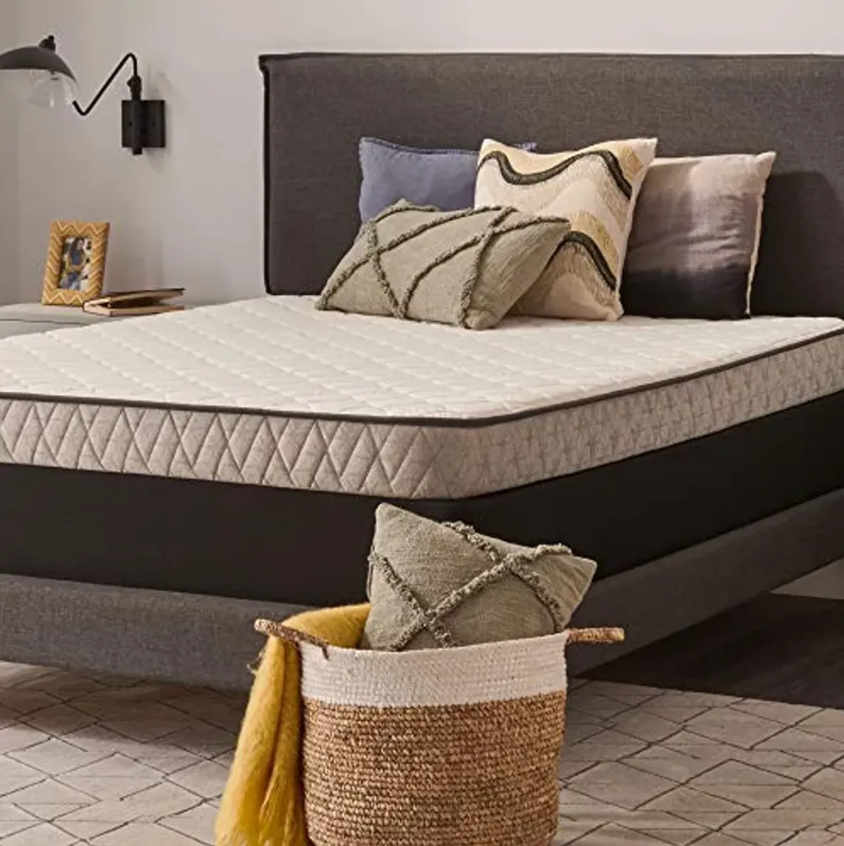 Sealy Essentials Spring Spruce Firm Feel Mattress and 9-Inch Foundation, Queen