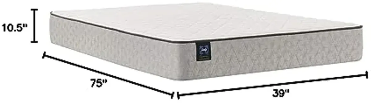 Sealy Essentials Spring Autumn Ash Soft Feel Mattress and 5-Inch Foundation, Twin