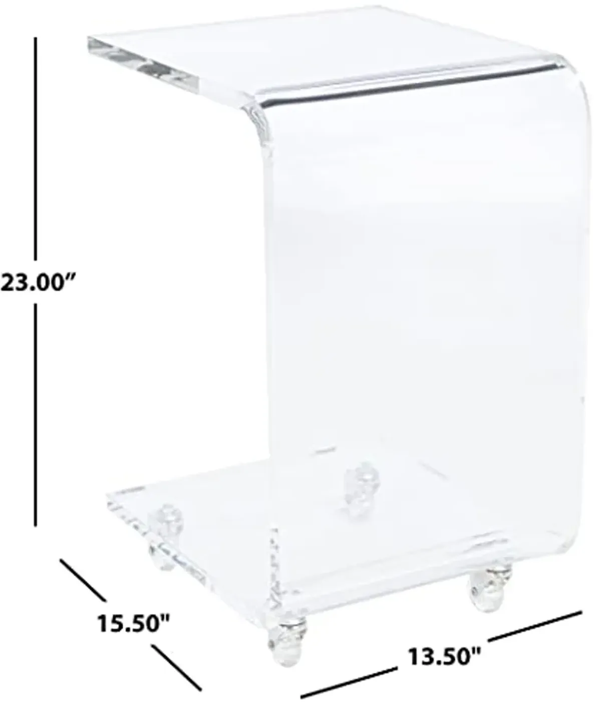 SAFAVIEH Home Collection Rollins Clear Acrylic Bar Cart