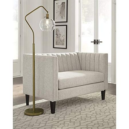 Ashley Furniture Jeanay Fabric Accent Bench in Linen