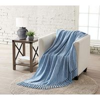 Tahari Home James Throw Blanket, 50" x 60", Blue