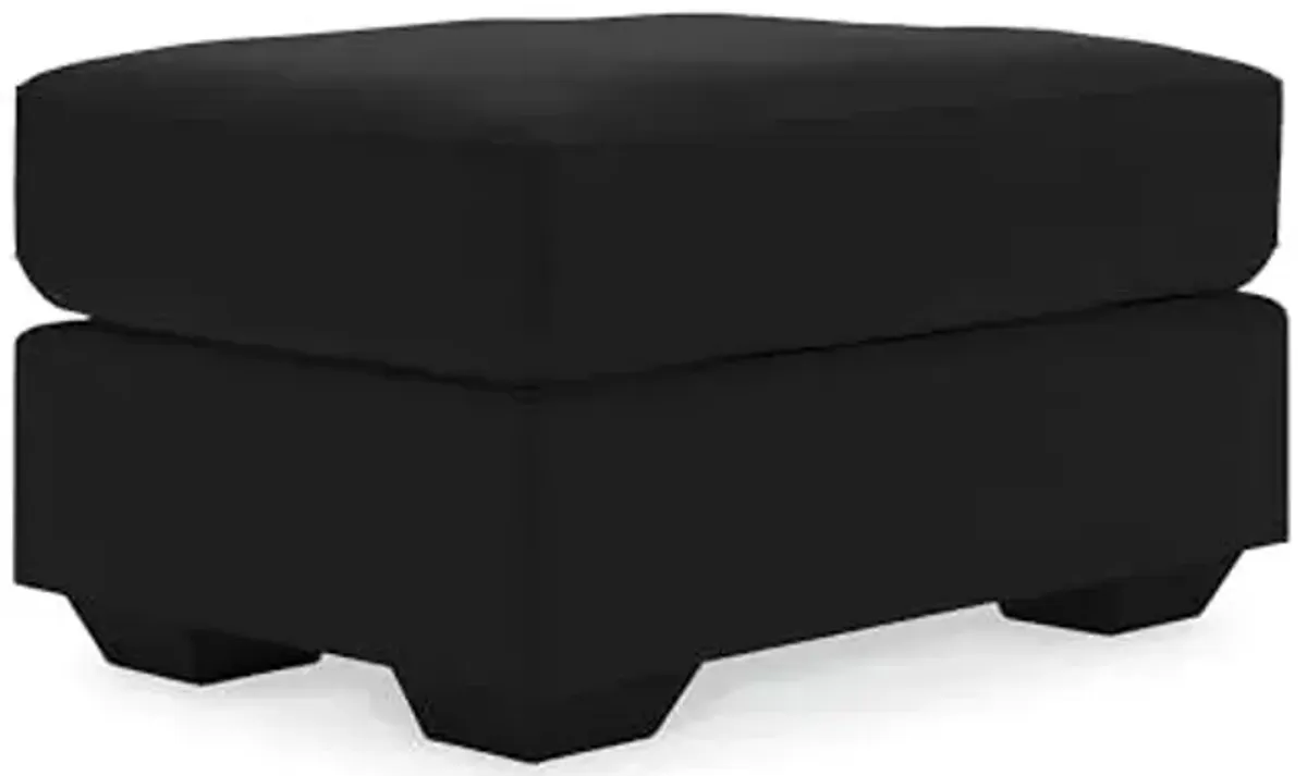 Signature Design by Ashley Gleston Contemporary Rectangular Ottoman, Black