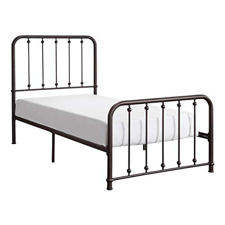 Lexicon Foresthill Metal Platform Bed, Twin, Antique Bronze