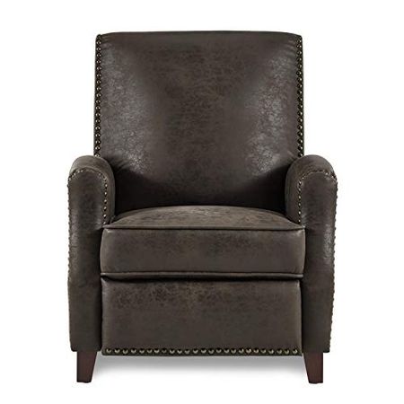 Lexicon Springhill Fabric Push Back Reclining Club Chair, 31" W, Brown
