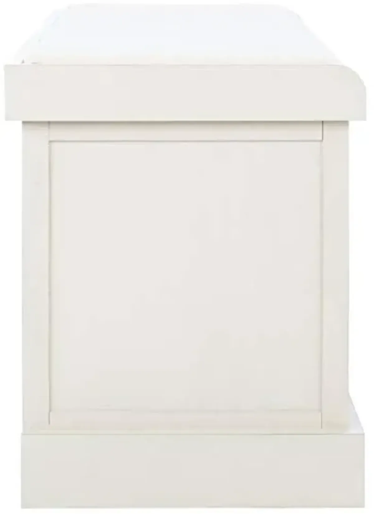 SAFAVIEH Home Collection Landers Distressed White 2-Drawer/Cushion Storage Bench (Fully Assembled) BCH5702A