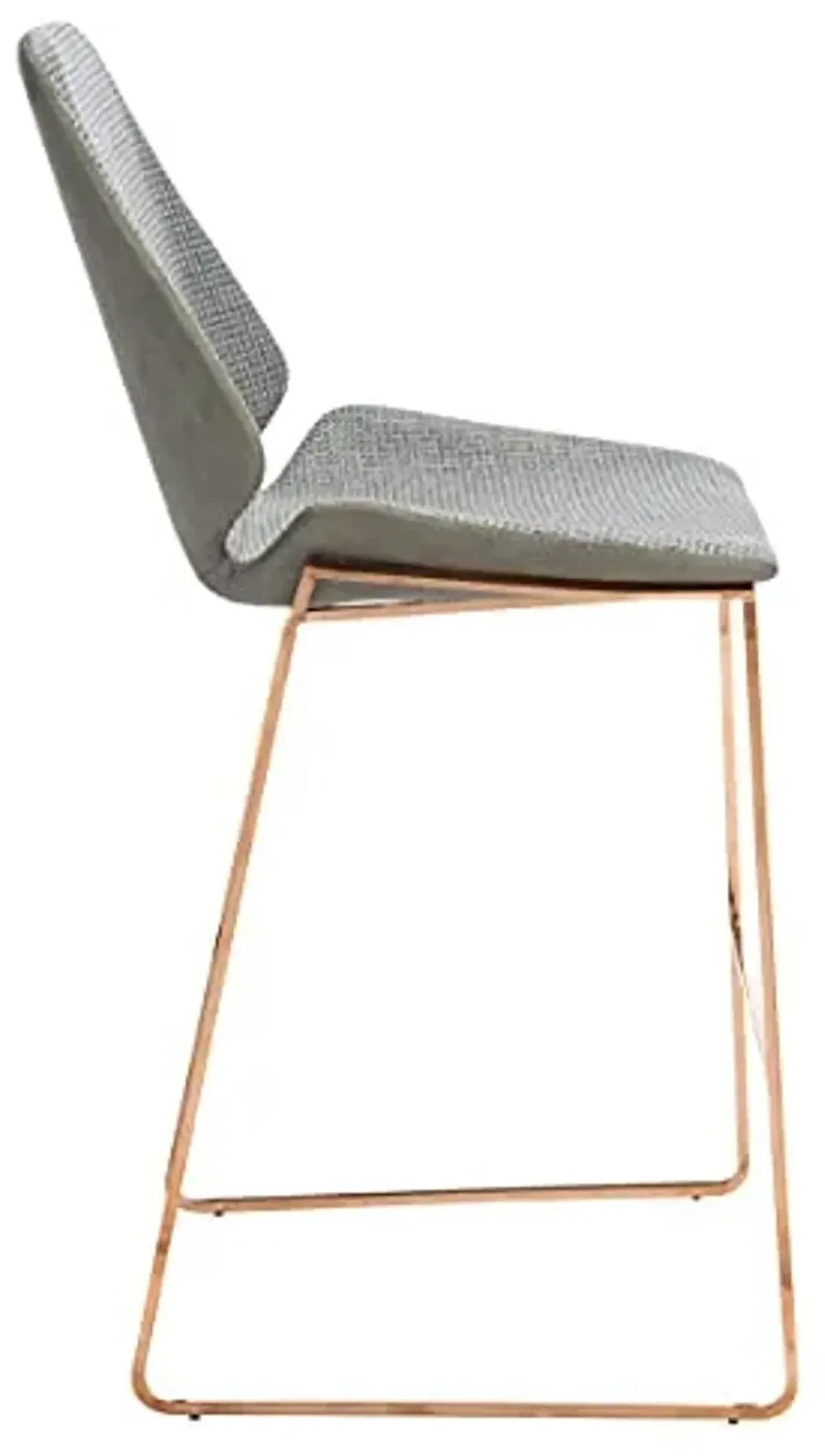 SAFAVIEH Home Collection Masami Grey Faux Leather/Gold 26-inch Counter Stool