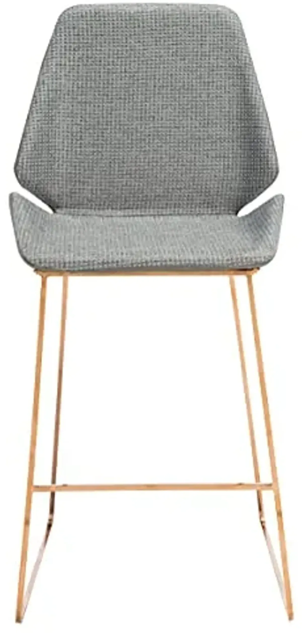 SAFAVIEH Home Collection Masami Grey Faux Leather/Gold 26-inch Counter Stool