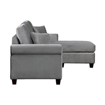 Lexicon Levi Reversible Sofa Chaise, Gray
