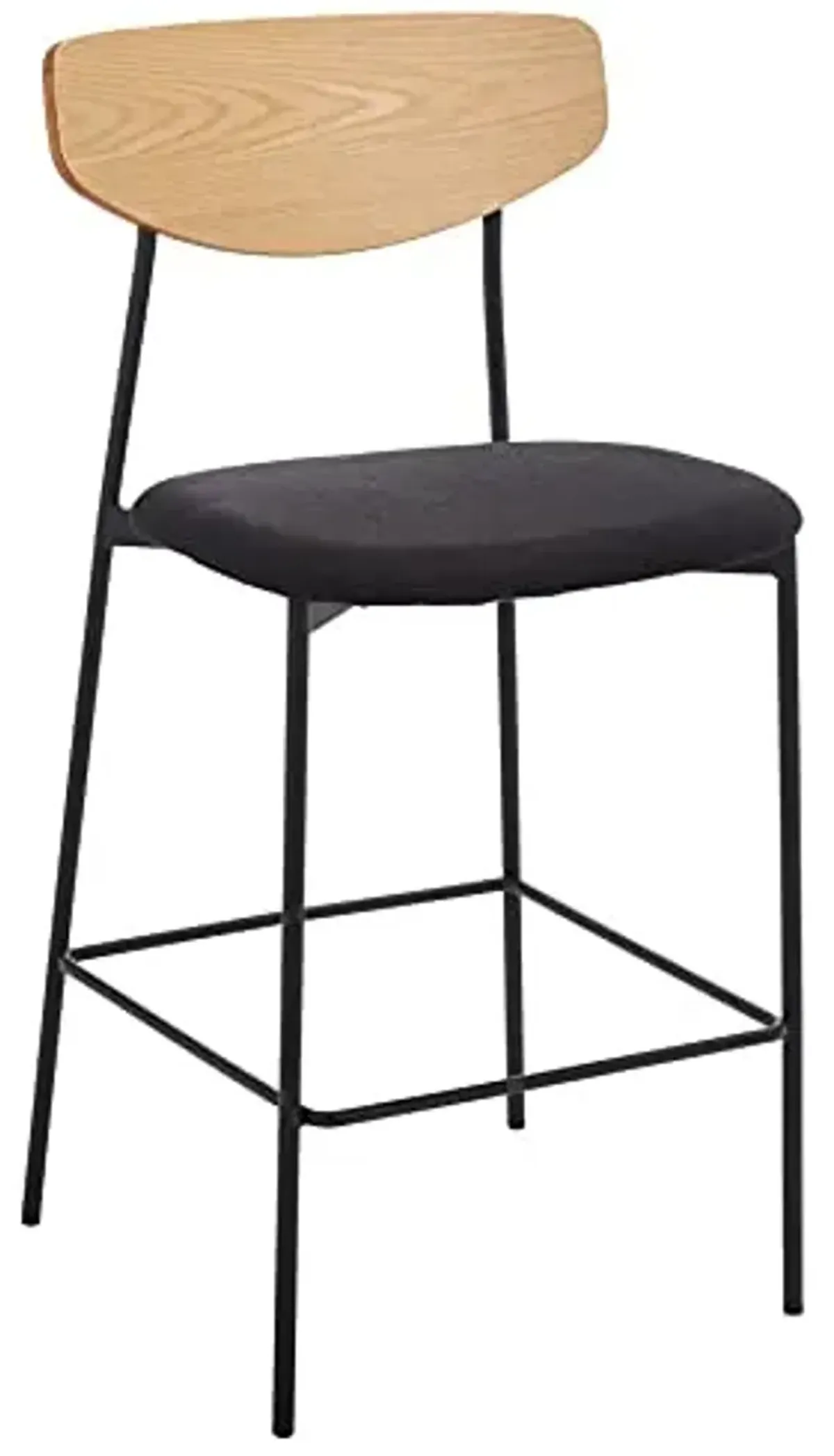 SAFAVIEH Home Collection Ryker Oak/Black 26-inch Counter Stool (Fully Assembled)