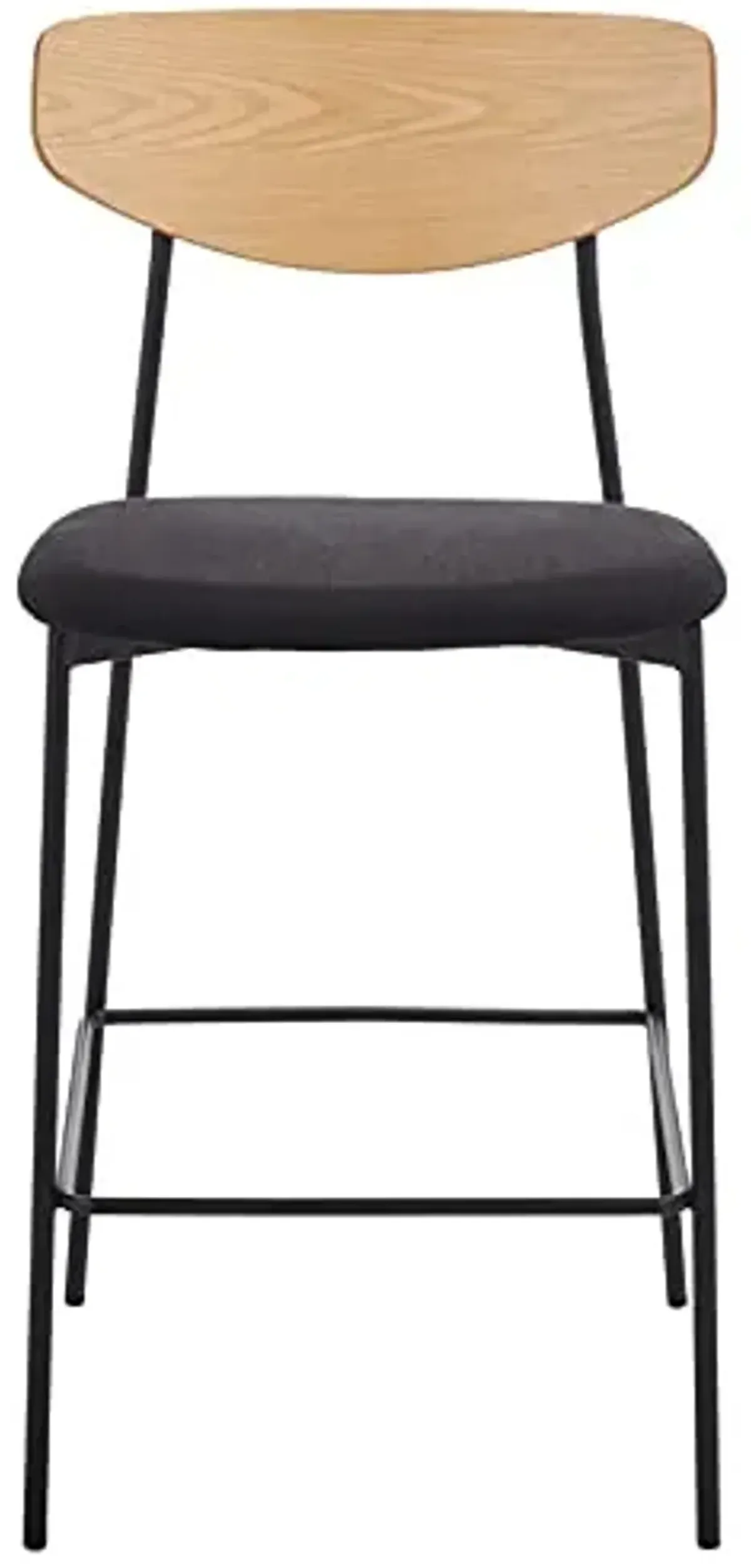 SAFAVIEH Home Collection Ryker Oak/Black 26-inch Counter Stool (Fully Assembled)