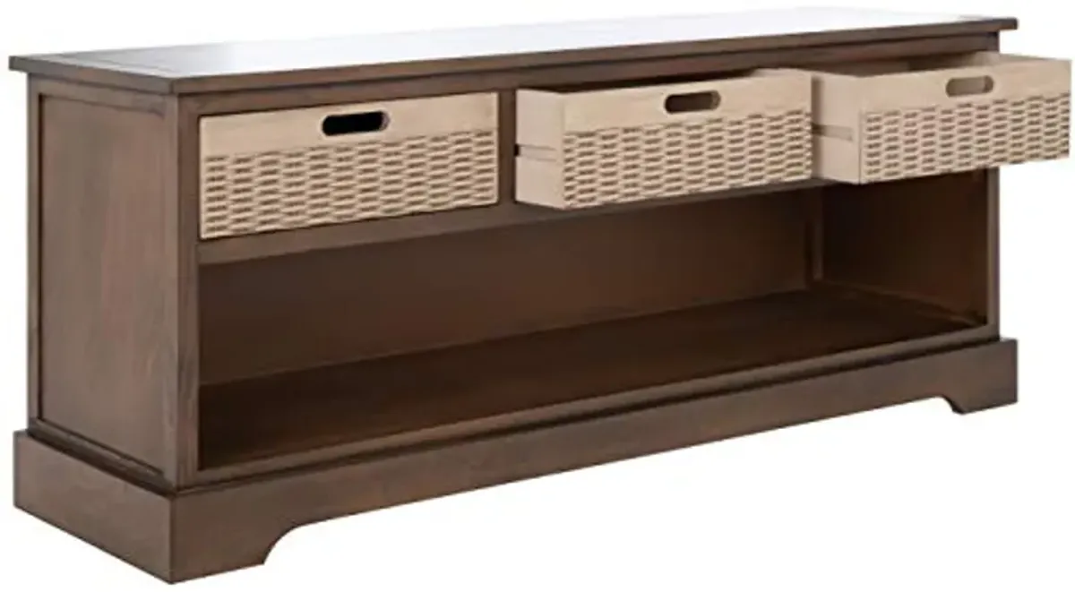 Safavieh Home Collection Landers Brown 3-Drawer Storage Bench (Fully Assembled) BCH5701C