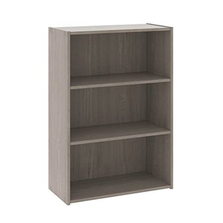 Sauder Beginnings Bookcase, L: 24.57" x W: 11.5" x H: 35.28", Silver Sycamore Finish