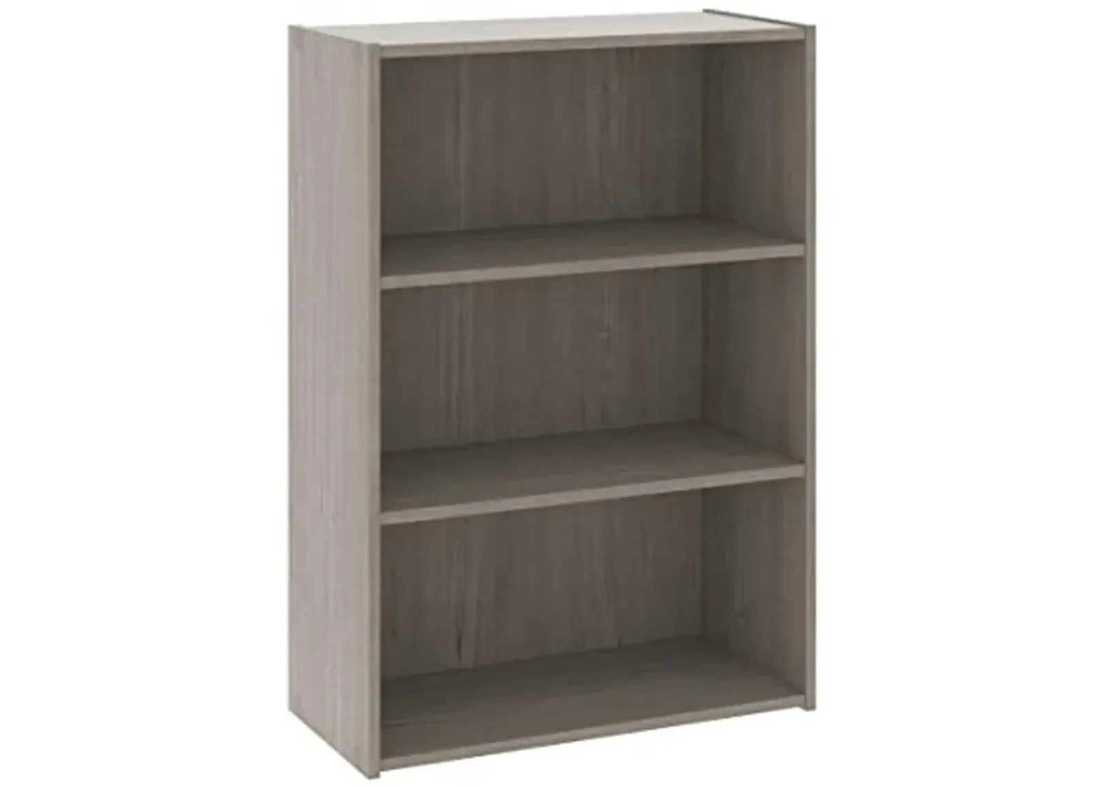 Sauder Beginnings 3-Shelf Bookcase, Bookshelf with Adjustable Storage Shelves, in Silver Sycamore