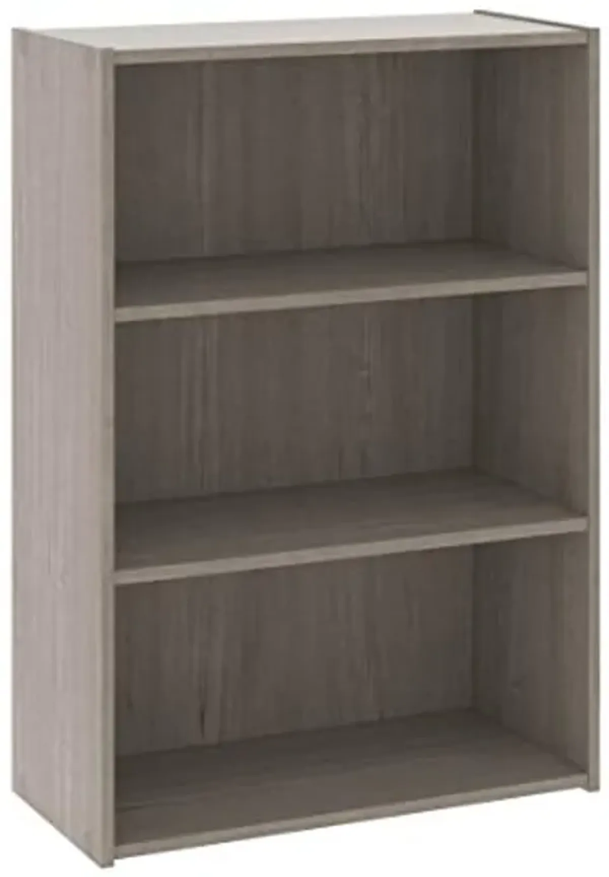 Sauder Beginnings 3-Shelf Bookcase, Bookshelf with Adjustable Storage Shelves, in Silver Sycamore