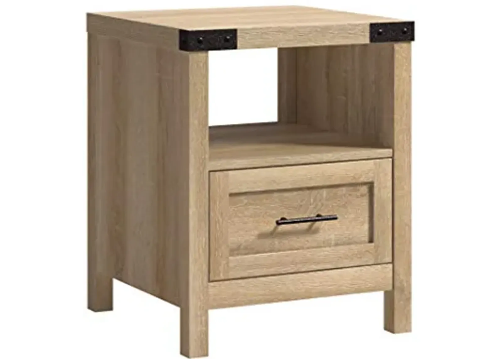 Sauder Bridge Acre Side Table, L: 18.94" x W: 18.90" x H: 23.62", Orchard Oak Finish