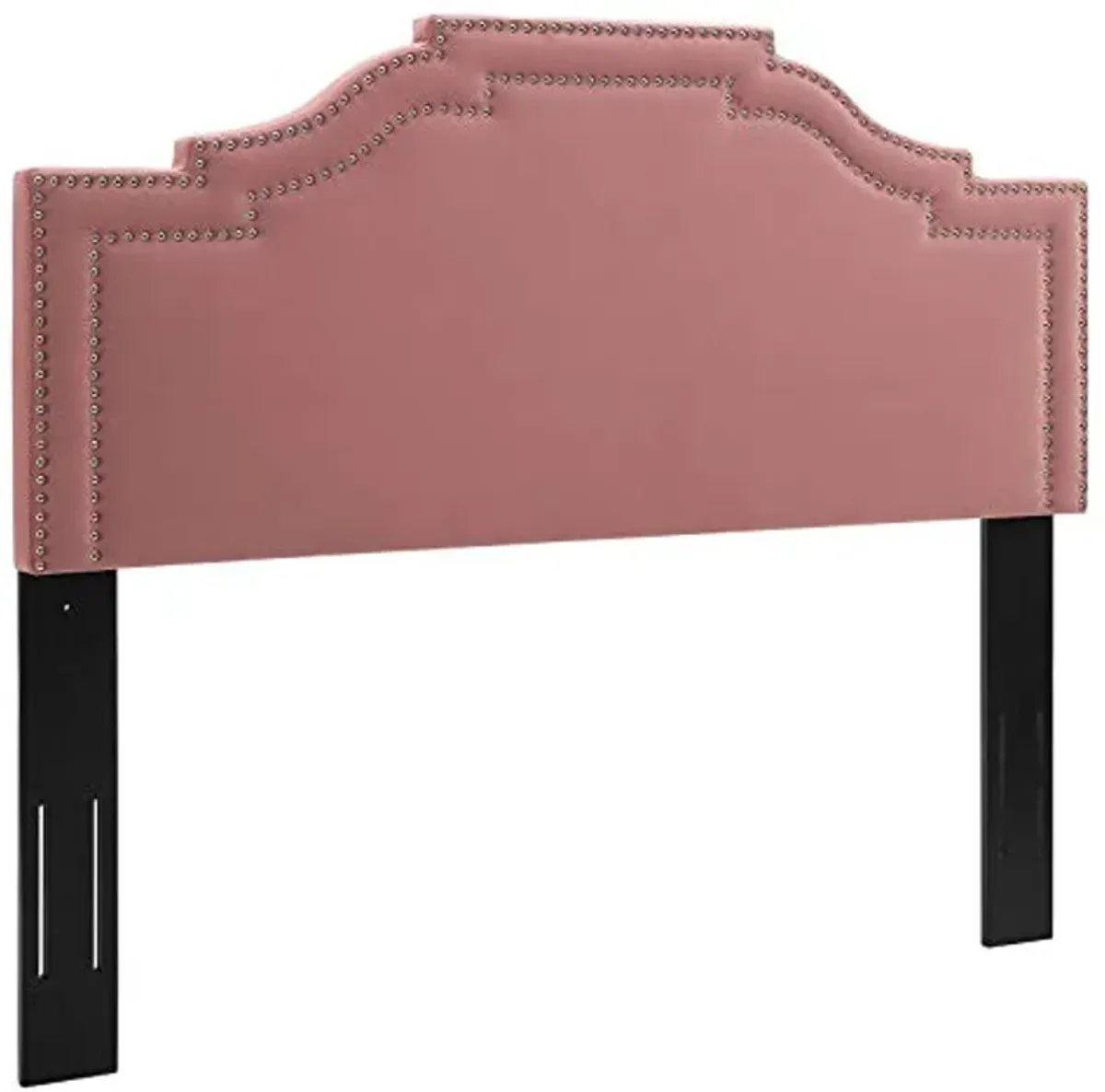 Modway Lucia Performance Velvet Full/Queen Headboard in Dusty Rose with Nailhead Detail