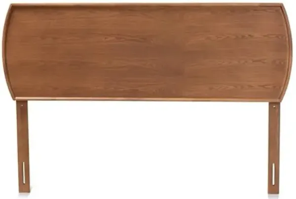 Baxton Studio Laurien Walnut Finished Wood Queen Size Headboard